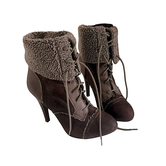 MAX STUDIO Bootie/Mid-Calf Boot Faux Shearling - Picture 3 of 15